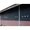 Windbreekgaas Pro Line PVC zwart met polyester band en zeilogen