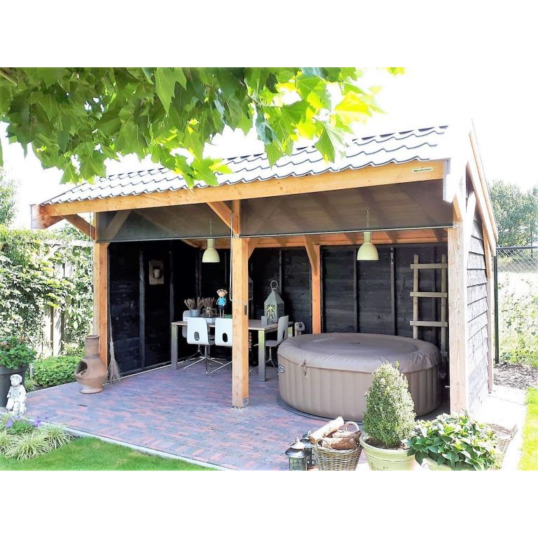 Windbreekgaasrolgordijn met oogwindwerk