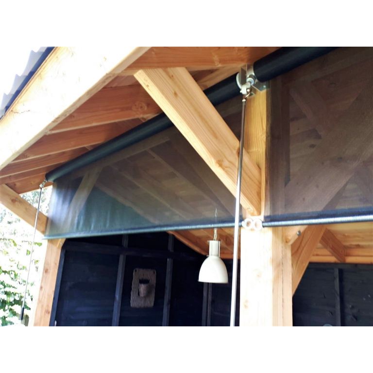 Windbreekgaasrolgordijn met oogwindwerk