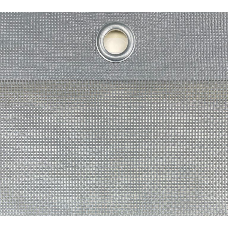 Windbreekgaas Pro Line PVC grijs met polyester band en zeilogen