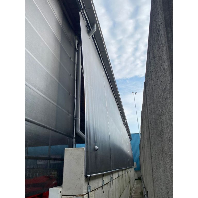 Windbreekgaas Pro Line PVC zwart, geweven Polyestergaasdoek met PVC coating