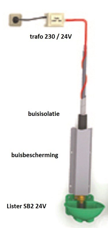 24 V drinkbak aansluitschets 24 V drinkbak aansluitschets